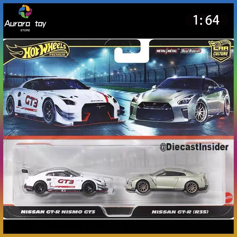 

New Hot Wheels Car Culture Series Car Model 1/64 HBL96 Nissan Aston Martin Alfa Romeo Dual Car Set Alloy Model Birthday Gift