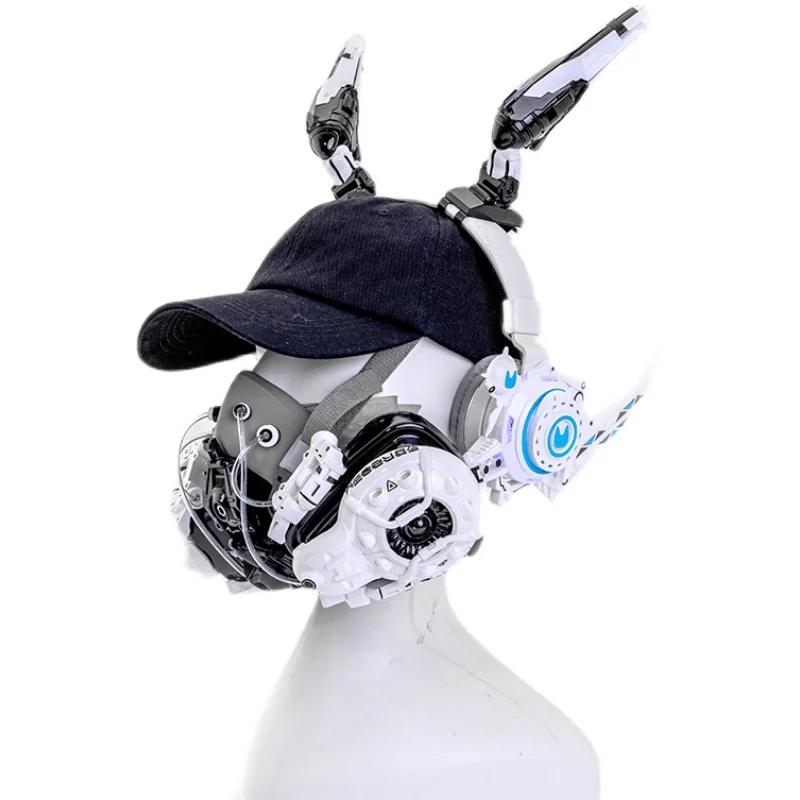 Led Punk Mask Cat Wireless Bluetooth Headset Luminous Female Internet Celebrity Anchor Computer Headset Cyber