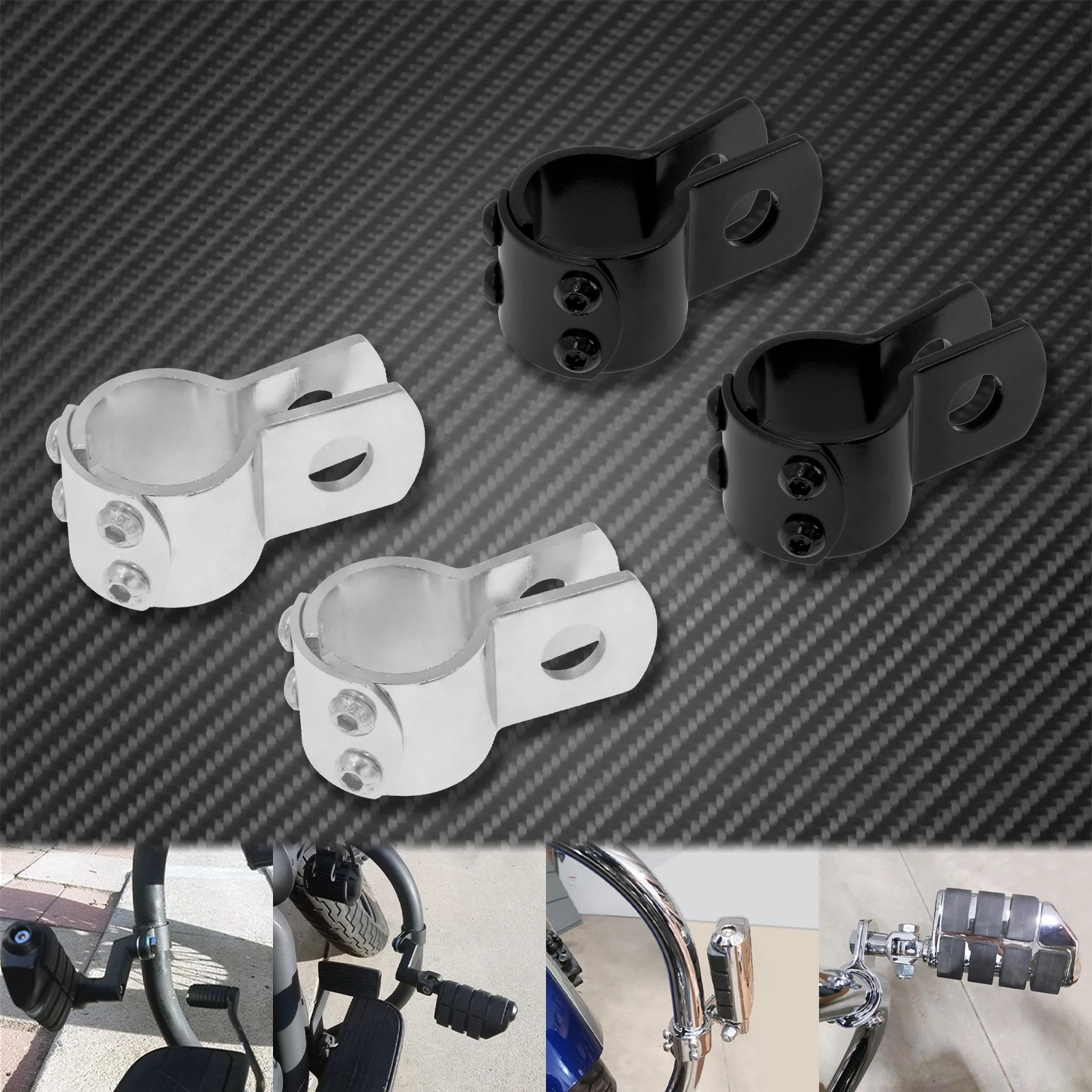 32mm Motorrad 1-1/4 "Highway Fußrasten Fußrasten Halterung Schwarz/Chrom Für Harley Sportster XL 1200 Dyna Touring Für Yamaha