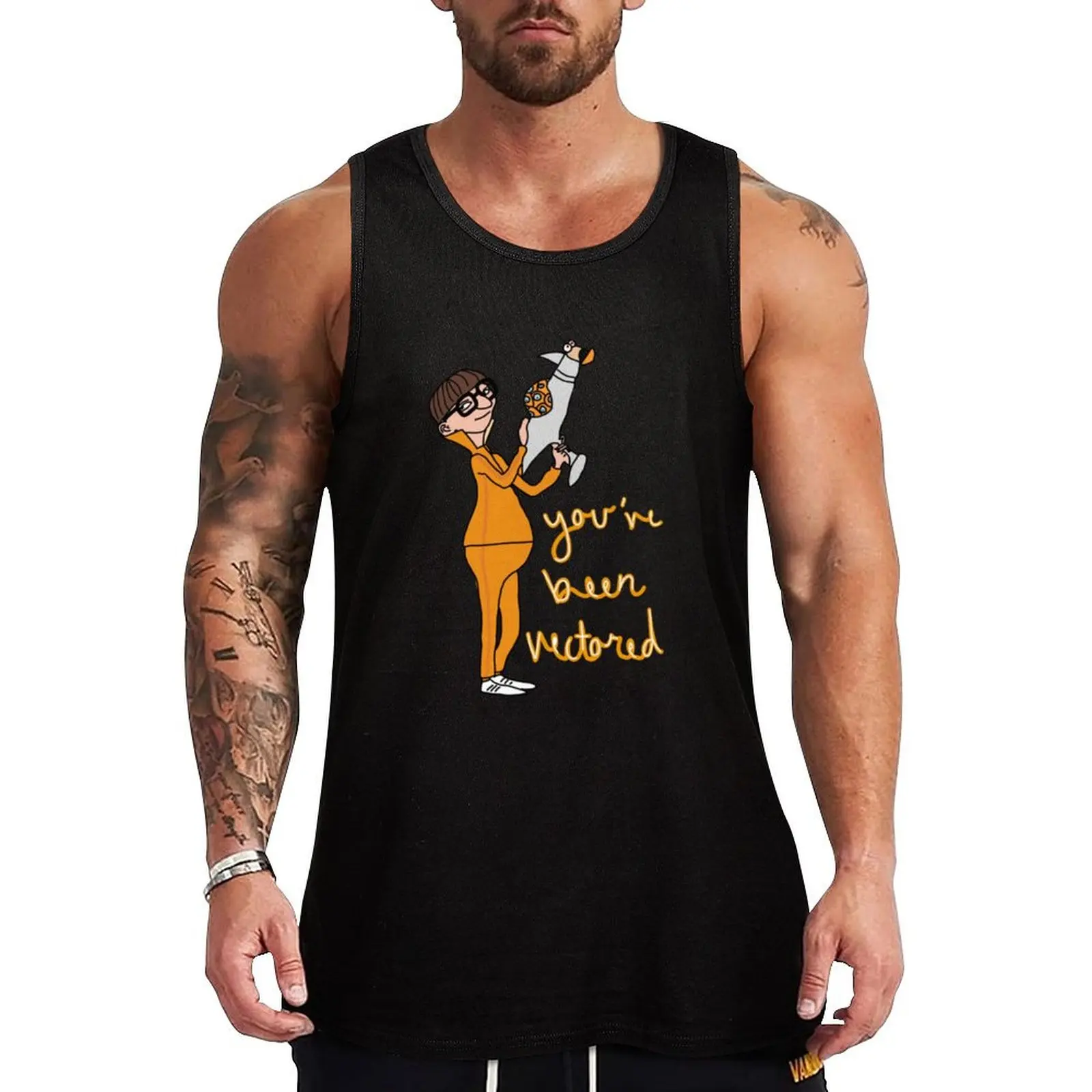 

Despicable Me, Vector, You_ve Been Vectored Tank Top Men's tops t-shirts for Men's gym summer clothes for men