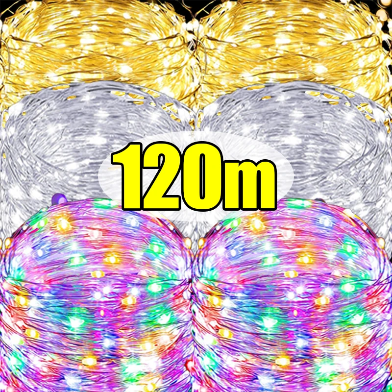 120/10M LED String Lights USB/Battery Powered Copper Wire Garland Fairy Lighting Strings Christmas Light Wedding Party Decors