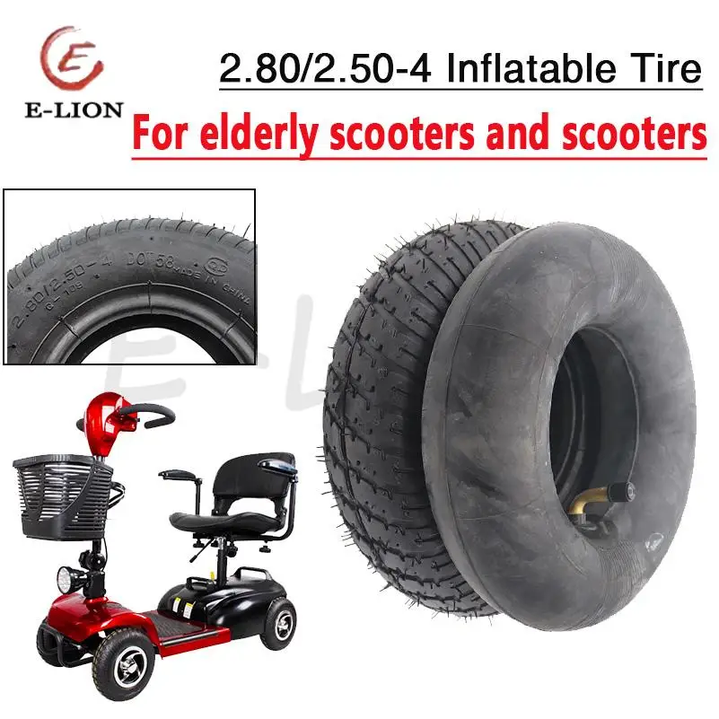 

High quality 2.80/2.50-4 inflatable tires for electric scooters, scooters, dust carts, tire accessories