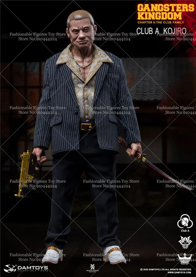 DAMTOYS GK021 1/6 Scale Collectible Gangsters Kingdom Club A Kojiro Kitano Takeshi 12Inch Man Soldier Action Figure Model