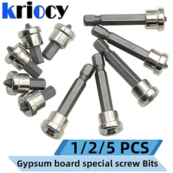 1/2/5pcs Gypsum Board Special Screw Positioning Screwdriver Head Carpenter Screwdriver Screwdriver Tool Set PH2 Drill Bit