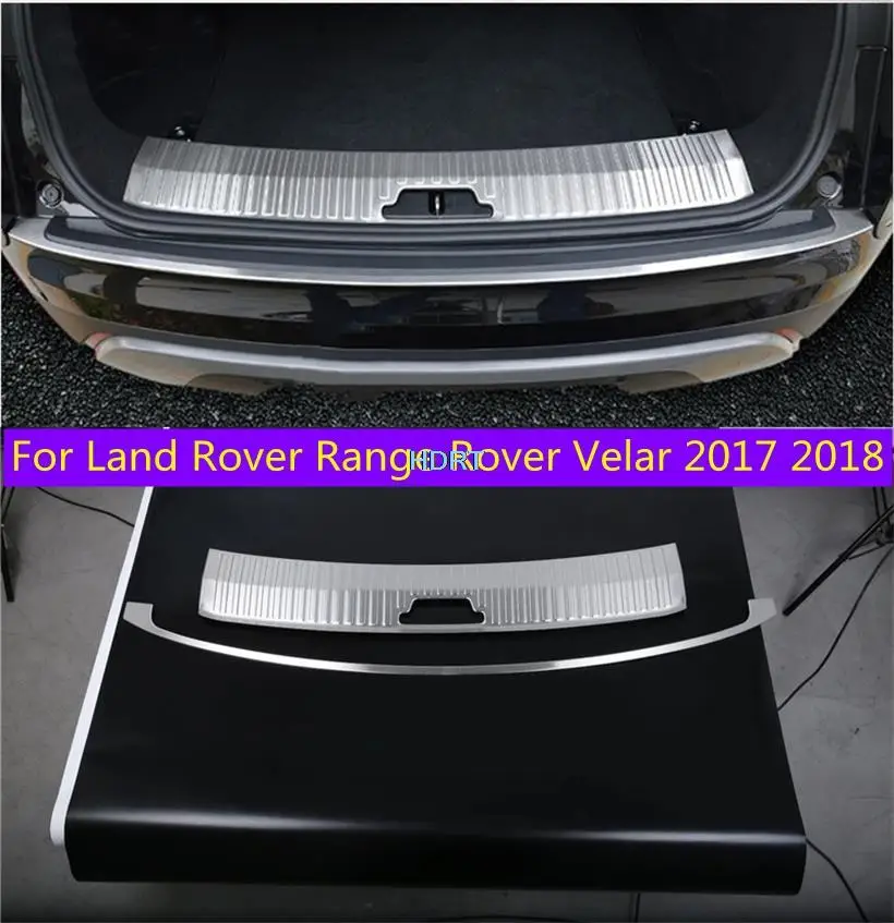 

For Land Rover Range Rover Velar 2017 2018 Car Style Rear guard tail bumper box gate back threshold scuffproof guard plate trim