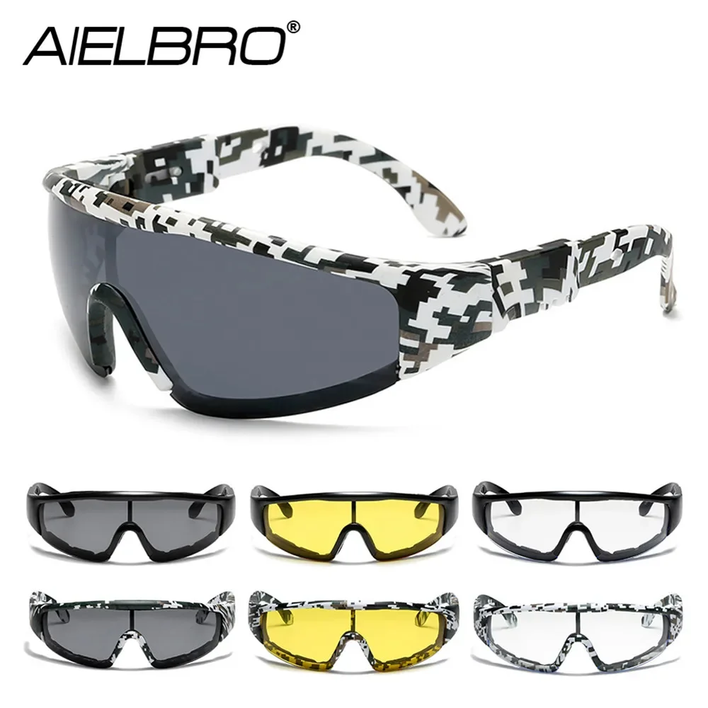 Aielbro óculos de esqui óculos de inverno para snowmobile à prova de vento máscara de esqui snowboard uv400 antifog para óculos de proteção de esqui