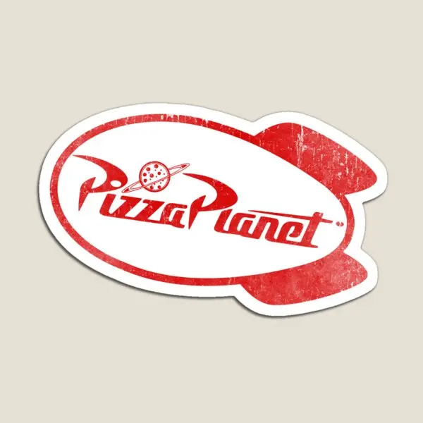 Pizza Planet  Magnet Stickers  Refrigerator Cute Colorful Decor Toy Holder Children Home for Fridge Organizer Funny Kids
