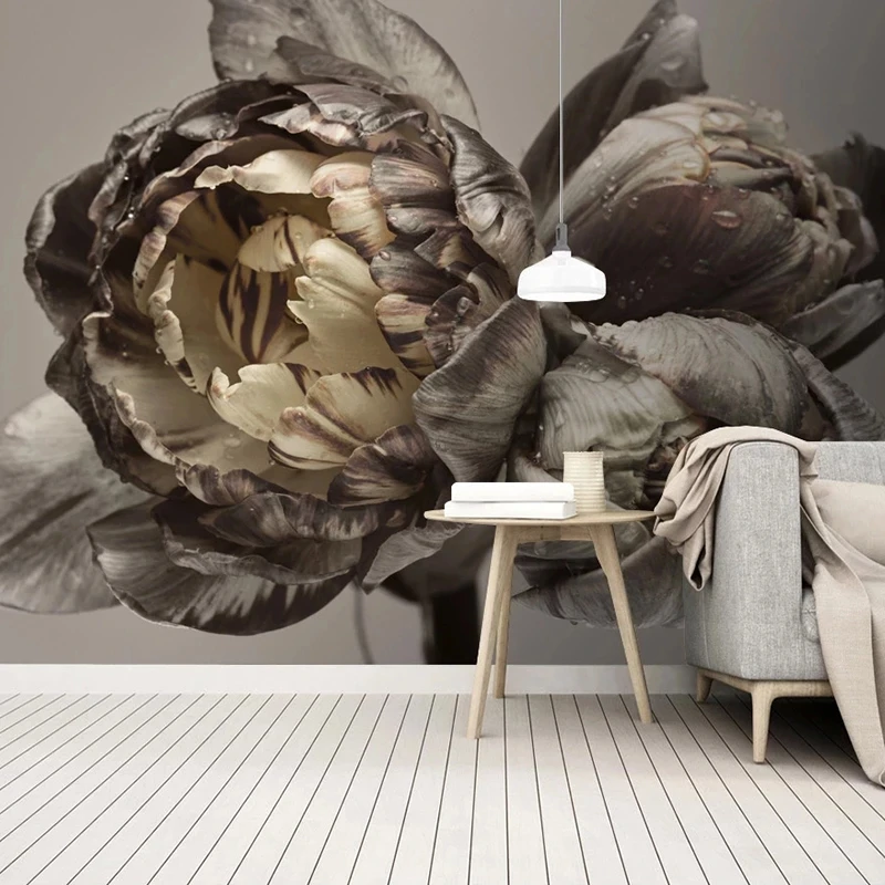 Customized 3D Retro Floral Flowers Mural Bedroom Photo Wallpaper Living room TV background restaurant study Hotel wall fabric 8d