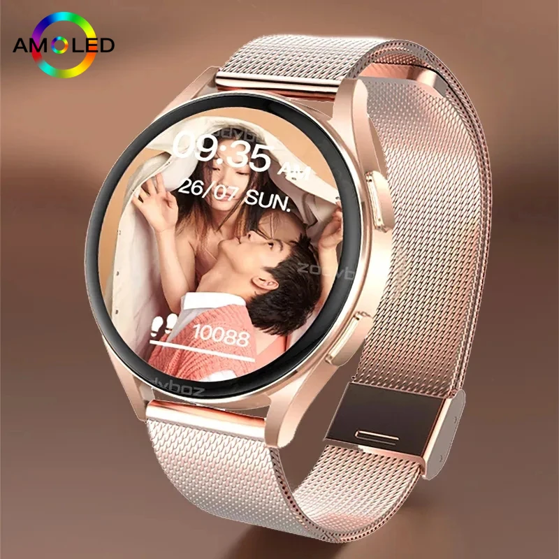 New Fashion Circular Full Touch Smart Watch Women Music Bluetooth Call Digital Watch IP68 Waterproof Smartwatch Men