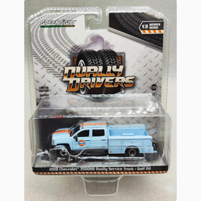 Greenlight 1: 64 2018 3500HD camión de servicio doble coche en miniatura de aleación clásicos recuerdo para adultos regalo pantalla estática