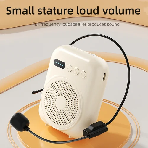 Imagen 2 del producto Amplificador de voz portátil megáfono Mini altavoz de Audio con micrófono altavoz ultraligero recargable para enseñanza de profesores