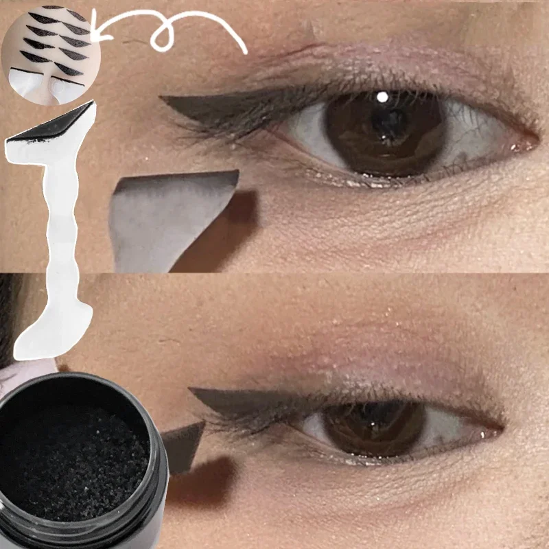 Niet-vlekkende DIY Eyeliner Stempels Vloeibare Sneldrogende Eyeliner Seal voor Beginner Waterdichte Blijvende Luie Eyeliner Sjabloon Cosmetica