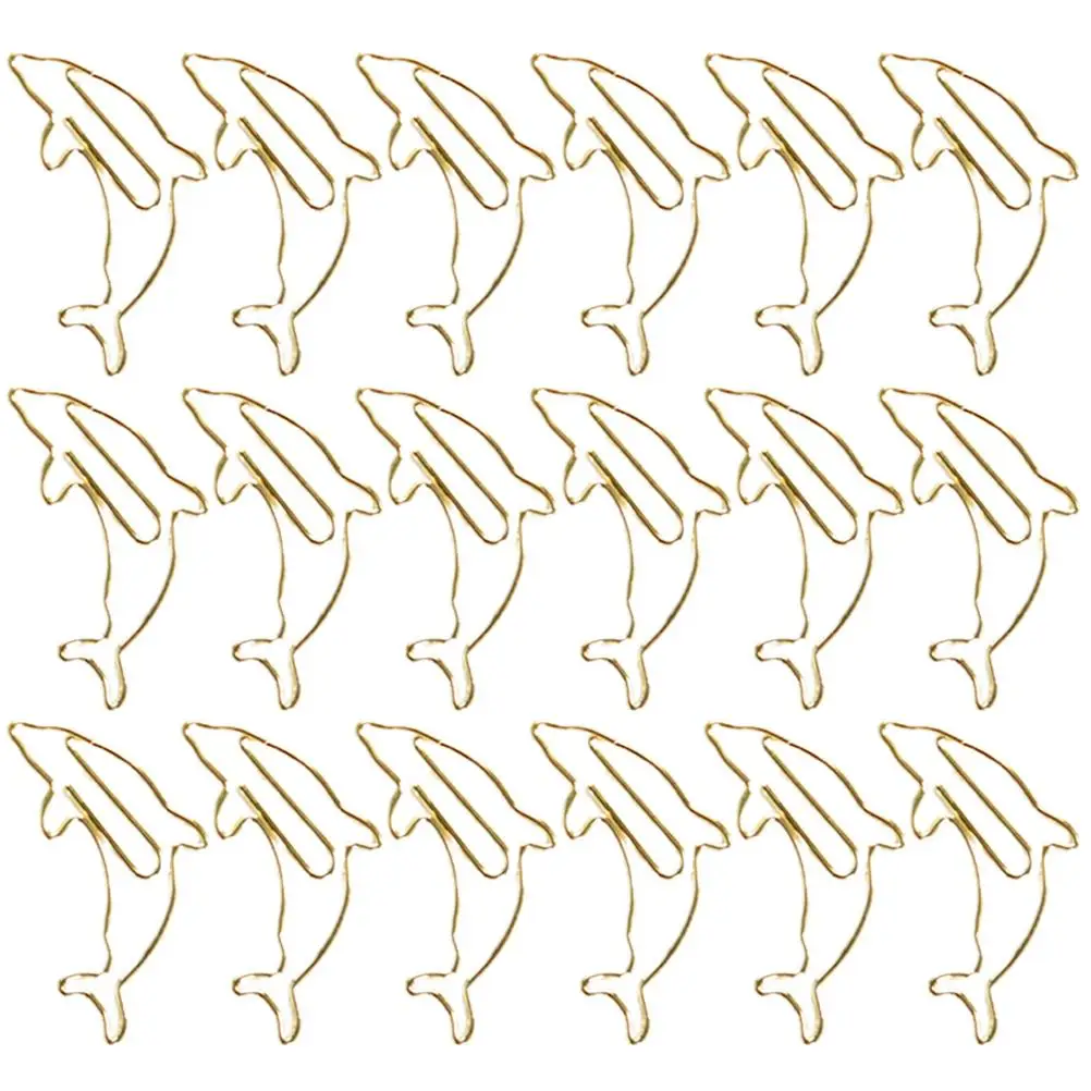 

18 Pcs Metal Cartoon Paper Clips Shaped Decorative Colored Office Desk Accessories High Durability Suitable For Papers Files