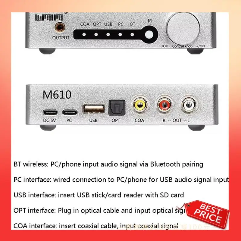 

ABNR Wimlim Audio Decoder U Disk Decoder PCM1794 DAC 96Khz 24Bit Audio Headset Computer Mobile Phone Decoding