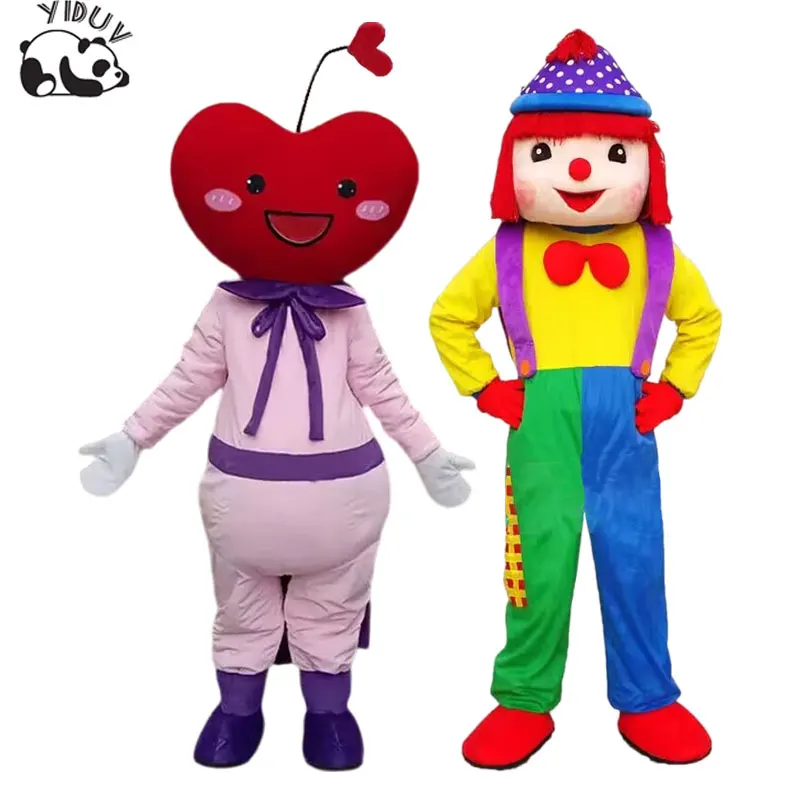 Valentine's Day Love Mascot Costume Cute Clown Cosplay Costume Halloween Party Funny Props Adult Walking Proposal Dress