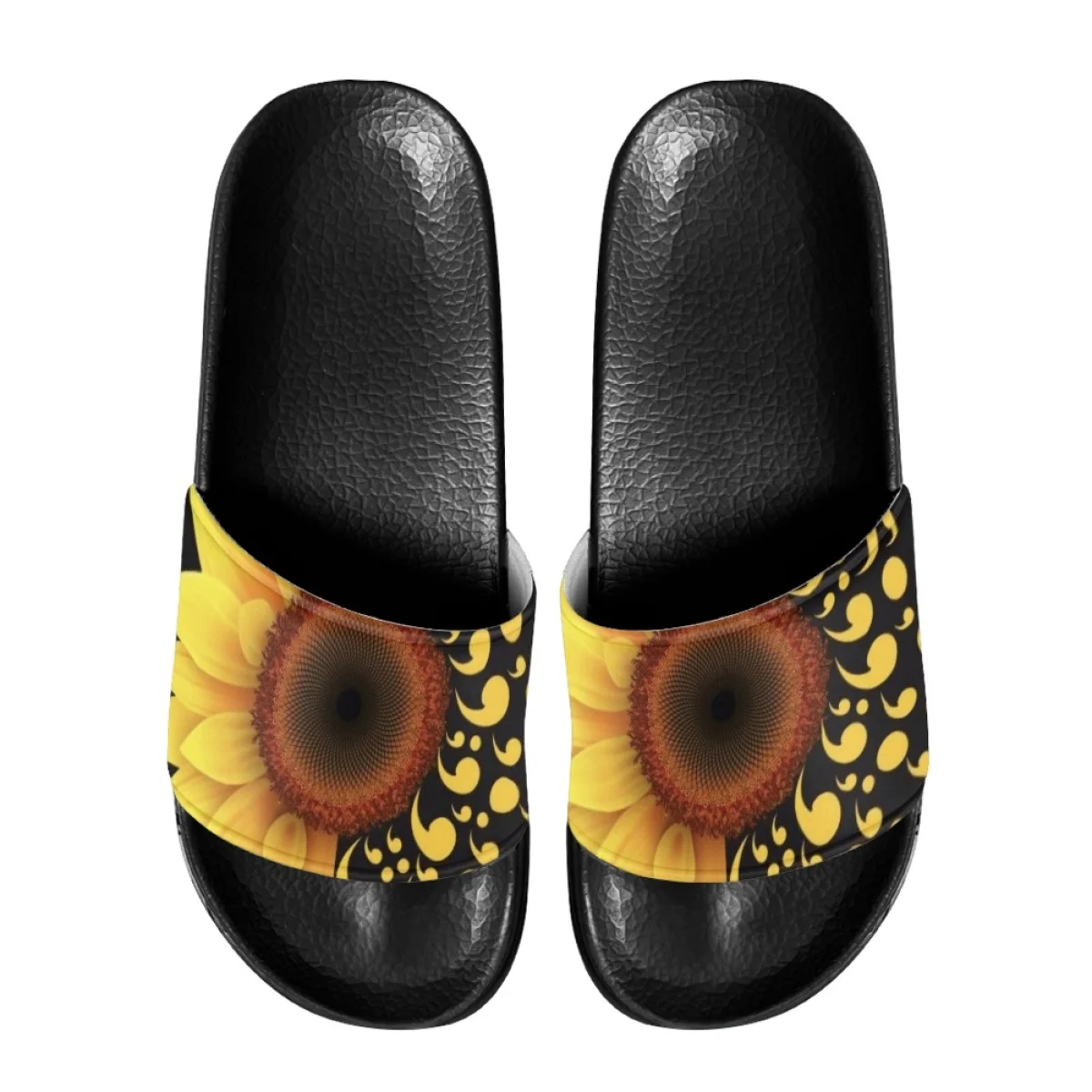 Fashion Anti-slip Ladies Slippers Sunflower Pattern Retro Sandals Women Breathable Home Indoor Lightweight Flat Shoes 2023