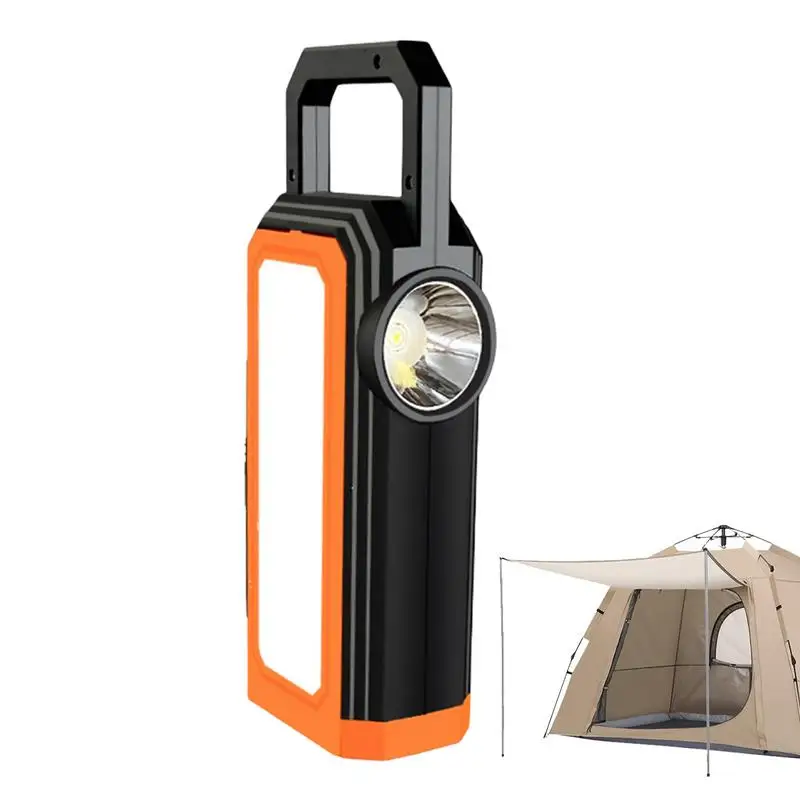 

Solar Flashlight Portable Camping Lantern With Side Light USB Rechargeable Waterproof Outdoor Light For Emergencies Hiking Fish