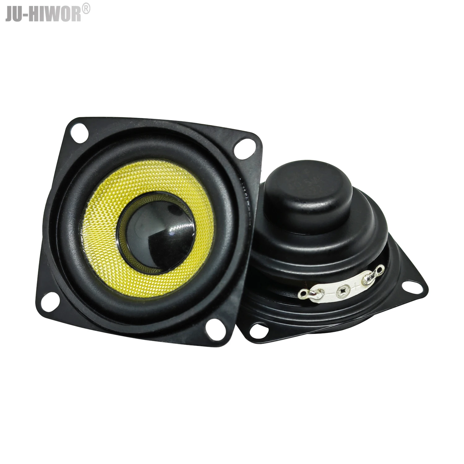 

2pcs 4 Ohms 5W 53mm Square 16 Core Dual Neodymium Magnetic Waterproof Speaker 2 inch Yellow Glassfiber bluetooth Loudspeaker