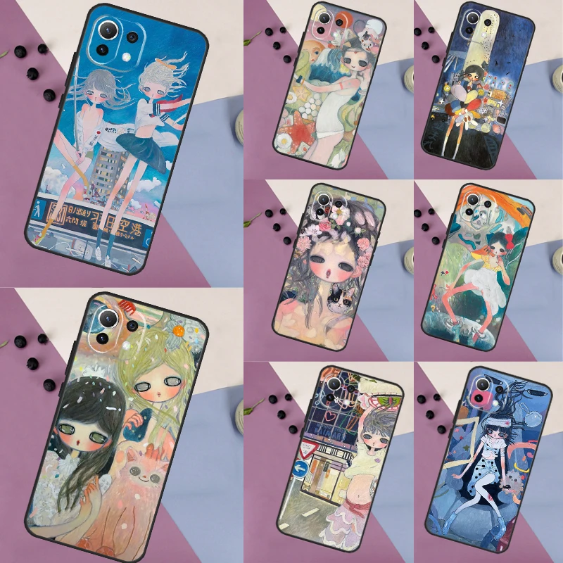 Cartoon Aesthetic Aya Takano Case For Xiaomi 13T Pro 12T 11T 14 12 13 Lite 12X POCO X5 X3 F5 Pro X4 F3 F4 C65 M5s Cover