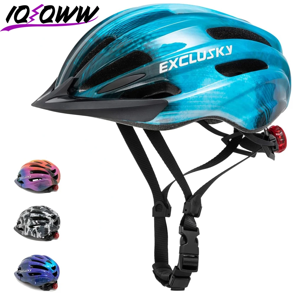Kids Bike Helmet with LED Light, Adjustable Multi-Sport Youth Helmet for Boys Girls, Ages 5-12, Fits 50-57cm,Cycling Safety Gear
