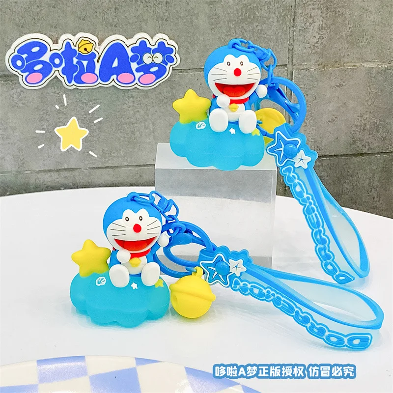 Doraemon Mysterious Deep Sea Night Light Keychain PVC Statue Action Figurine Desk Collectible Anime Model Toys Figures Gift