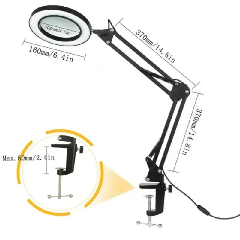 72LED 8X/10X NIEUWE Verlichte Vergrootglas USB 3 Kleuren LED Vergrootglas voor Soldeerbout Reparatie/Tafellamp/Huidverzorging Schoonheid