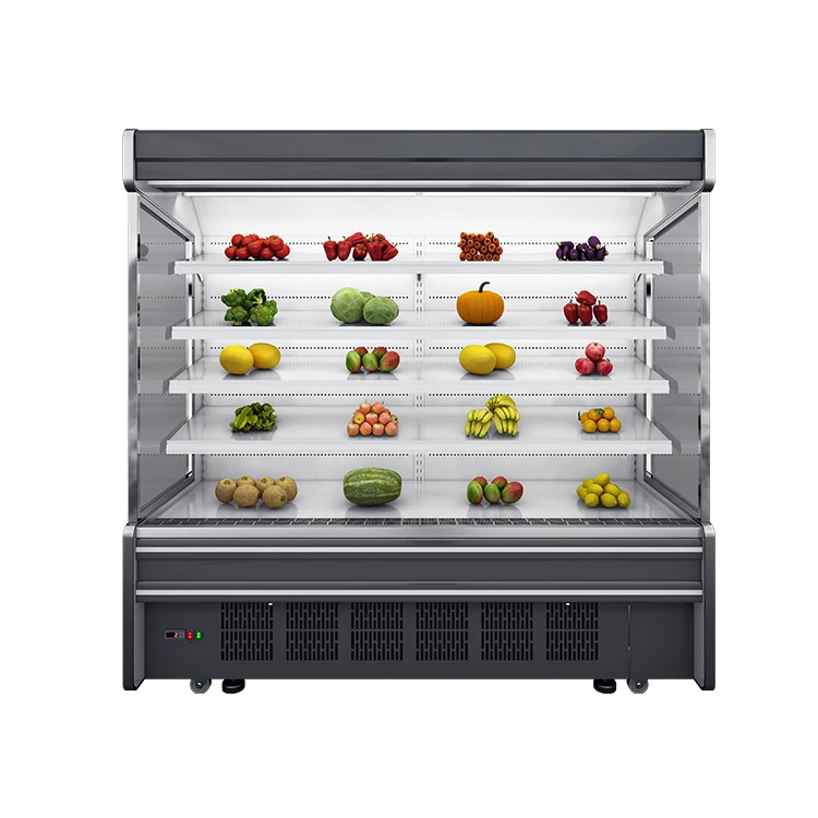 Vegetables Multideck Open Cooler Refrigerator Display Freezer Air Wind Curtain Cabinet Factory Price