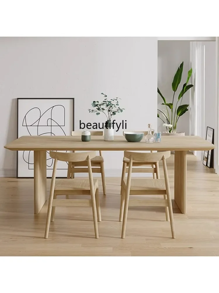 

Nordic Solid Wood Dining Table Rectangular Dining Table Simple Modern Conference Table Creative Designer Workbench furniture