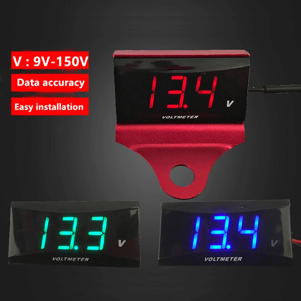 DC 9V-150V Voltmeter Voltage Meter For Electric Motorcycle parts LED Digital Battery Gauge For XMAX 300 250 PCX 150 160 NMAX 155