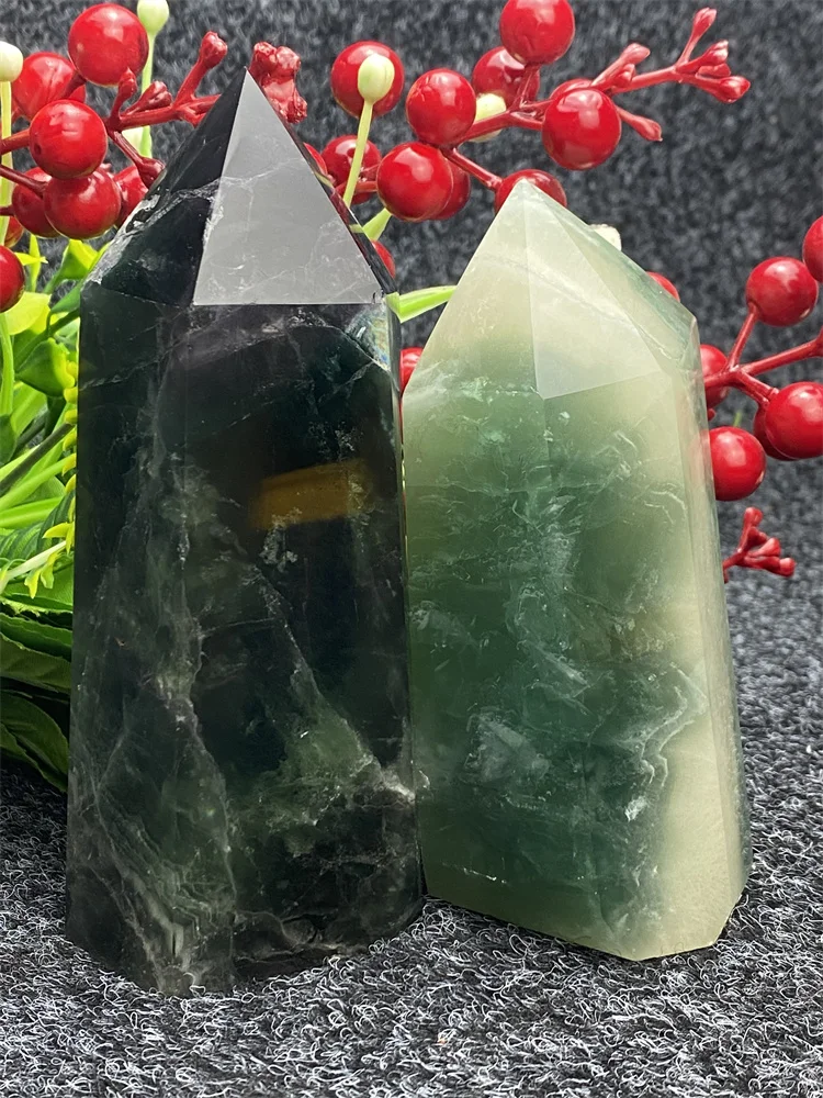 

Minerales Natural Fluorite Stone Energy Bar Crystal Healing Aura For Room Decor Home Decoration Office Use Meditation Witchcraft