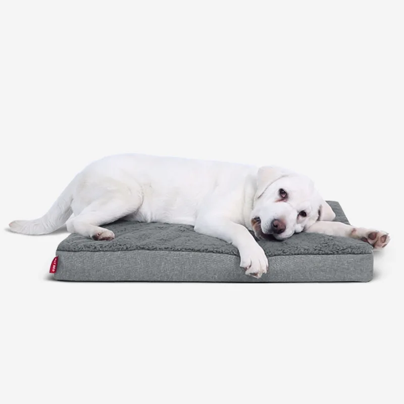 

All Season Linen Fabric Waterproof Washable Dog Bed Cat Bed Warm Pet Mat for Medium Large Dog Cage