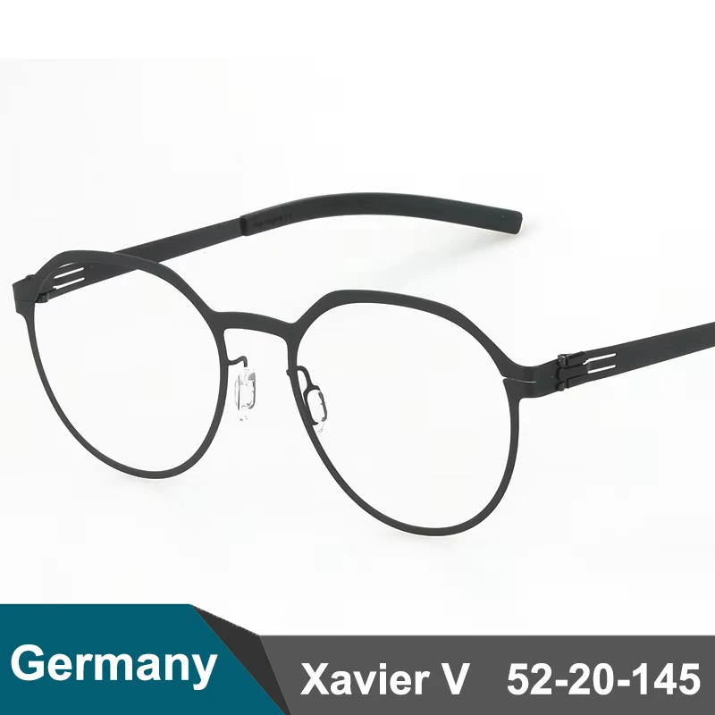 

Germany Brand Retro Round Polygon Spectacle Frame Ultralight Men Glasses Frame Fashion Women Design Pure Titanium Eyeglasses New