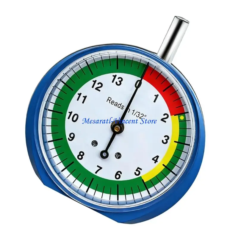 A70F Off Roading Car Tire Depth Measuring Instrument Zinc Alloy Construction
