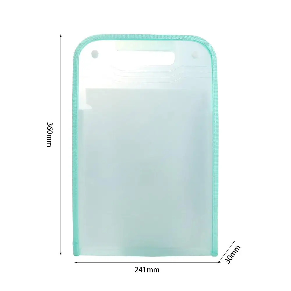 13 Pockets A4 Expanding File Folder Handle Waterproof Accordian File Storage Bag Large Capacity Vertical A4 File Organizer