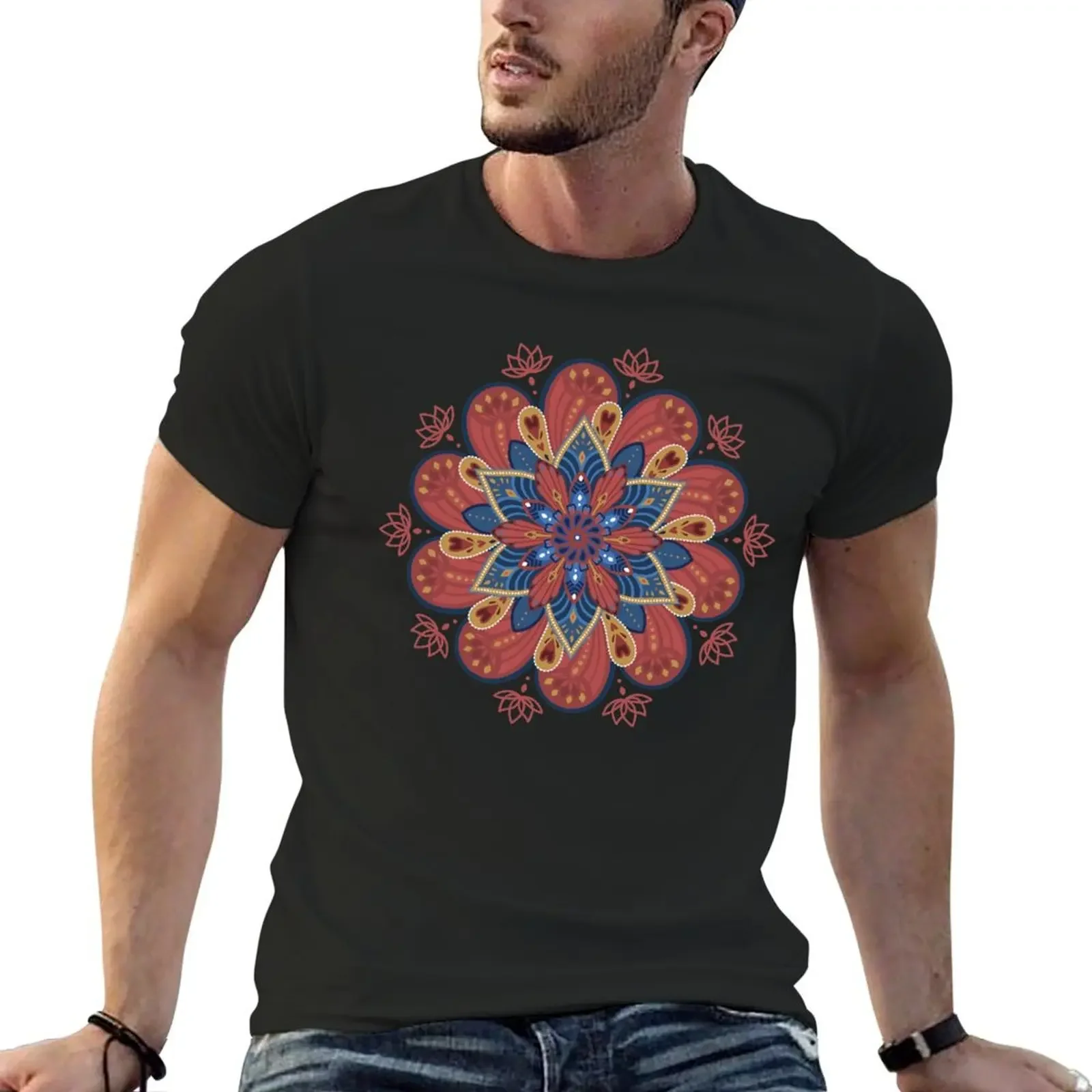 Relaxing Chakra and Mandala Scrubs T-Shirt sweat customs Men's t shirts