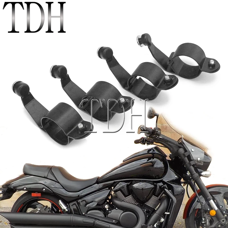 For Suzuki Boulevard 2006-2019 4x Windshield Windscreen Mount Clamp Deflector Fairing Shield Bracket M109R M50 M90 Intruder Boss