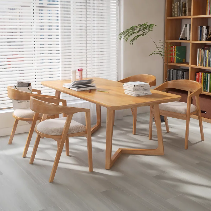 Juego De comedor De mesa larga, Muebles modernos, Cocina casera, islas De pesebre, mesas para restaurantes, Muebles De Cocina sólidos, habitación moderna De madera