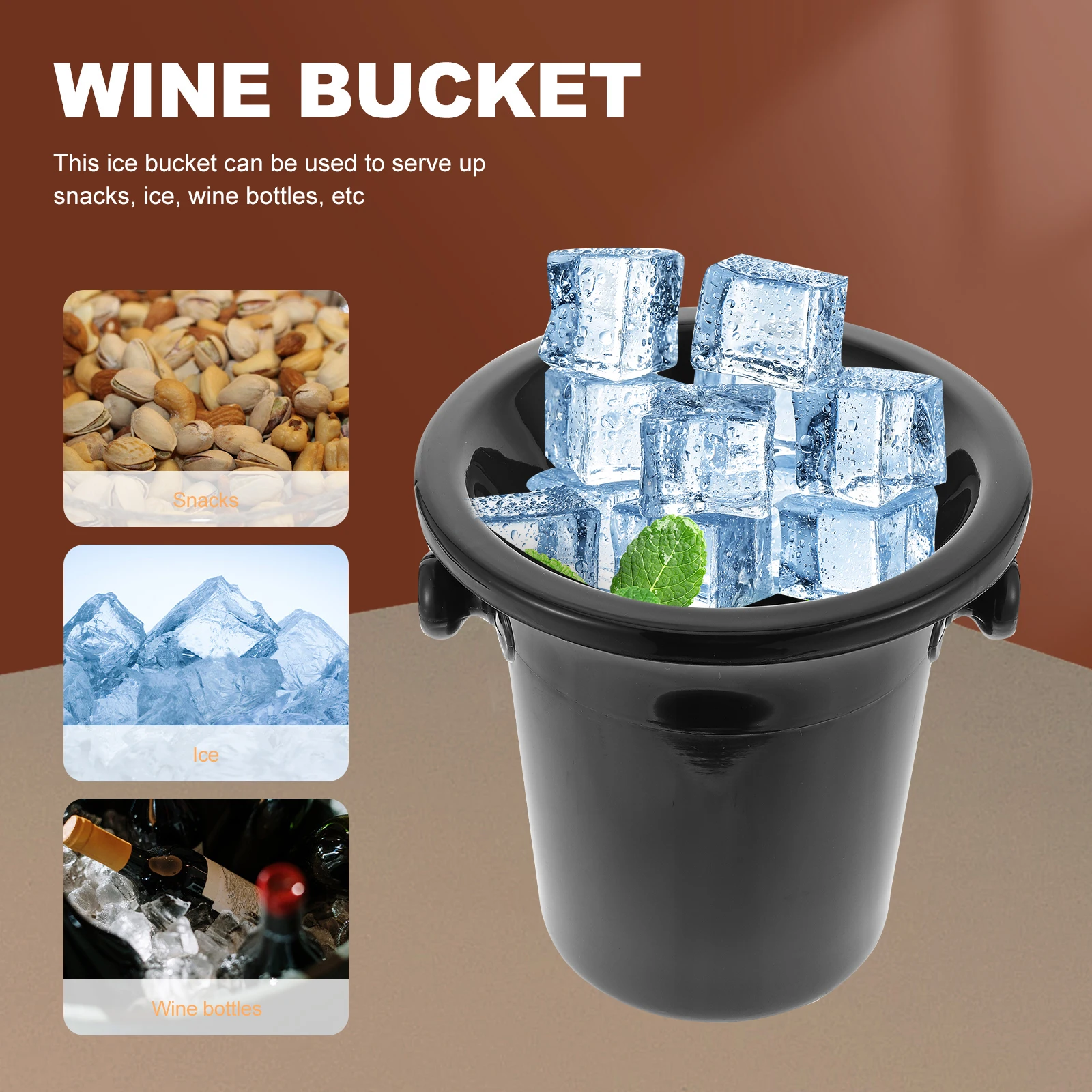 

2PCS Spittoon Plastic Ice Bucket Big Round Mouth Funnel Shaped for Cocktail Cooler Tasting Spittoon Accessories