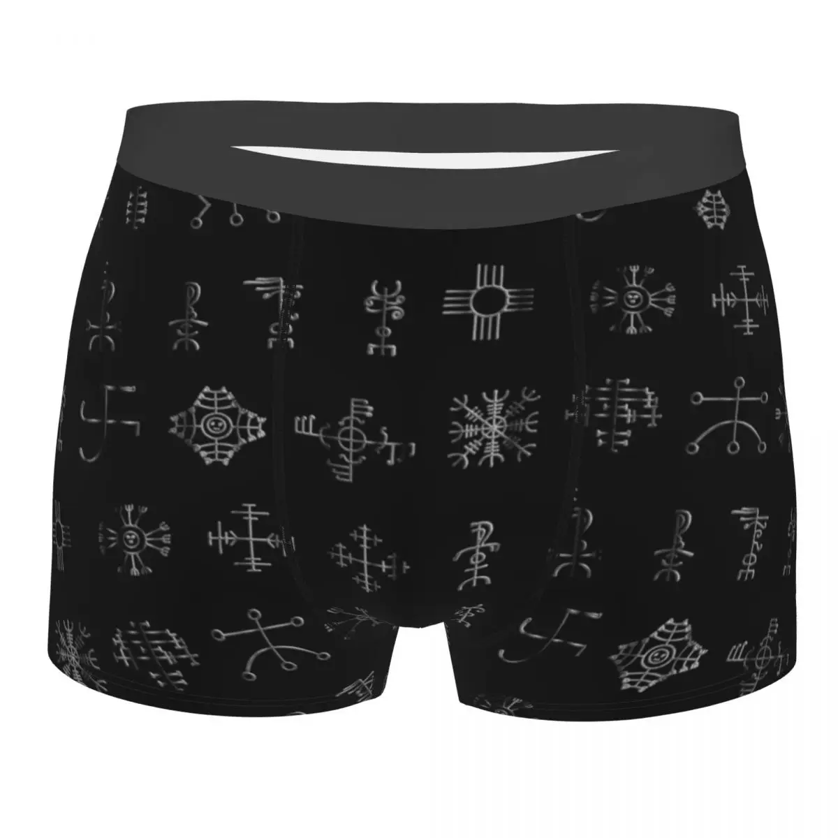 Men Viking Icelandic Nordic Staves Runes Boxer Shorts Panties Breathable Underwear Homme Sexy Plus Size Underpants