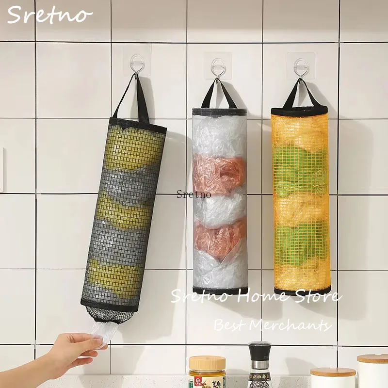 

Garbage Bag Storage Kitchen Garbage Organizer Plastic Bag Holder Organizing Hanging Garbage Collection Storage Bags Home Gadgets