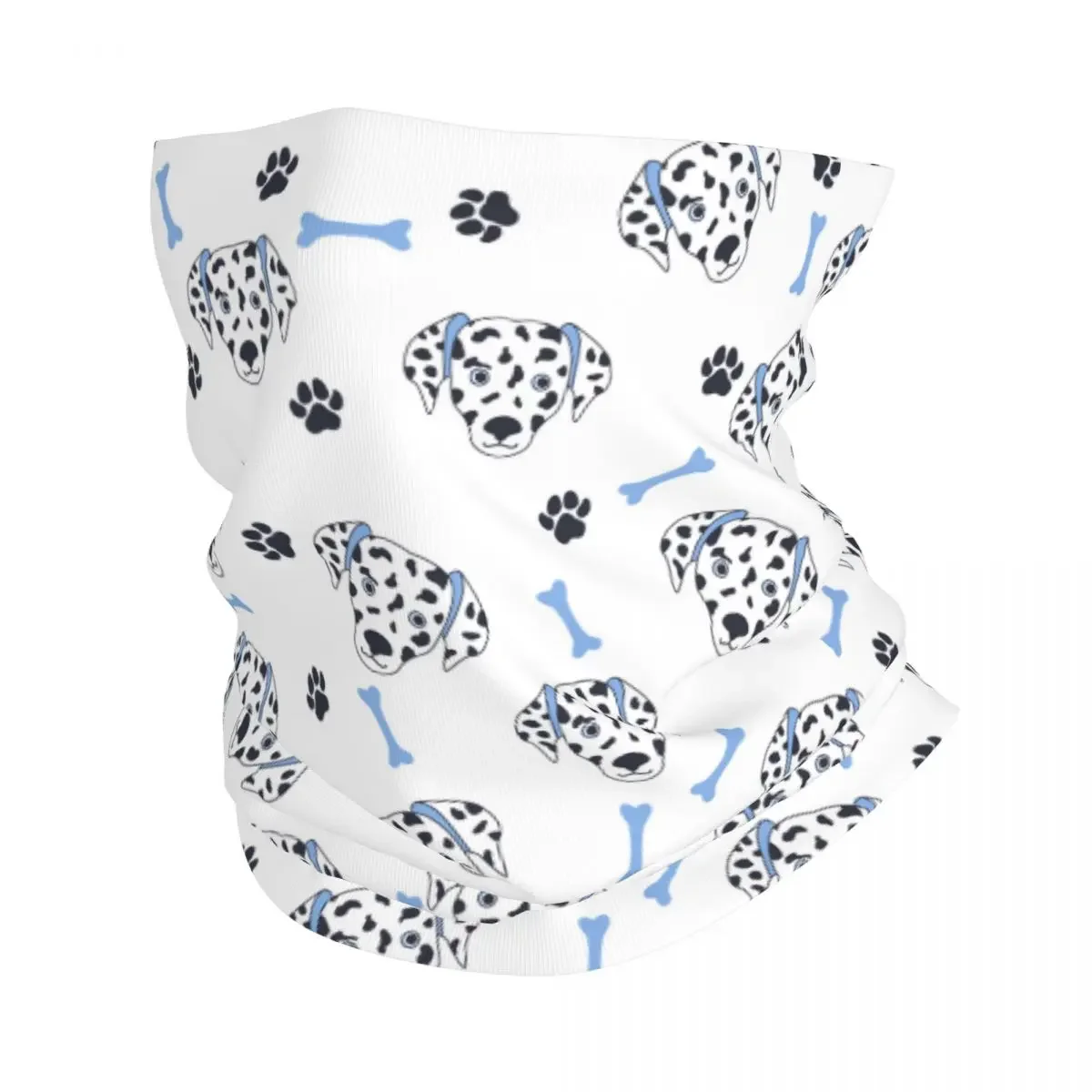 Cute Dalmatian Cartoon Dog Bandana Neck Gaiter Printed Balaclavas Mask Scarf Multifunctional Headwear Fishing Adult Breathable