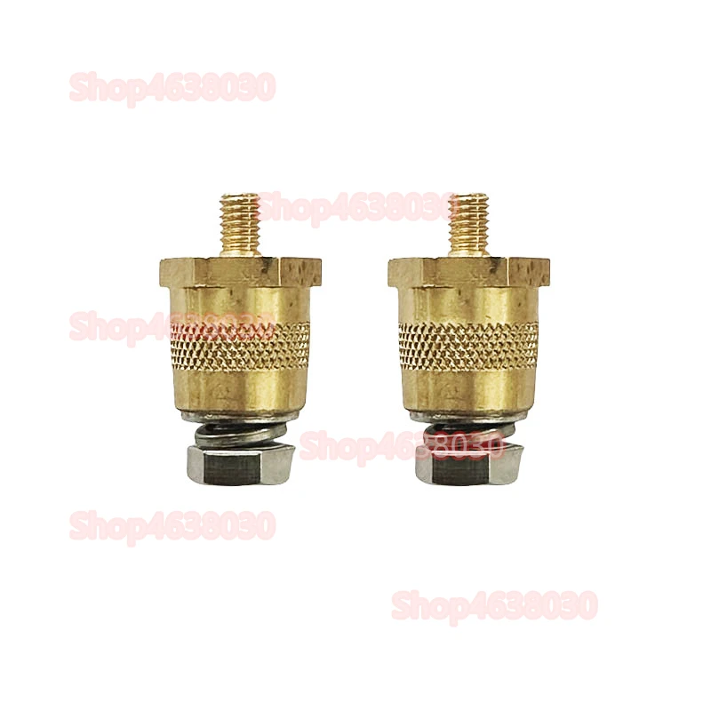 1 Pair Battery Terminal Connector Battery Pole Adapter Brass M6 Thread Positive Negative Battery Post Connector Terminal Adapter