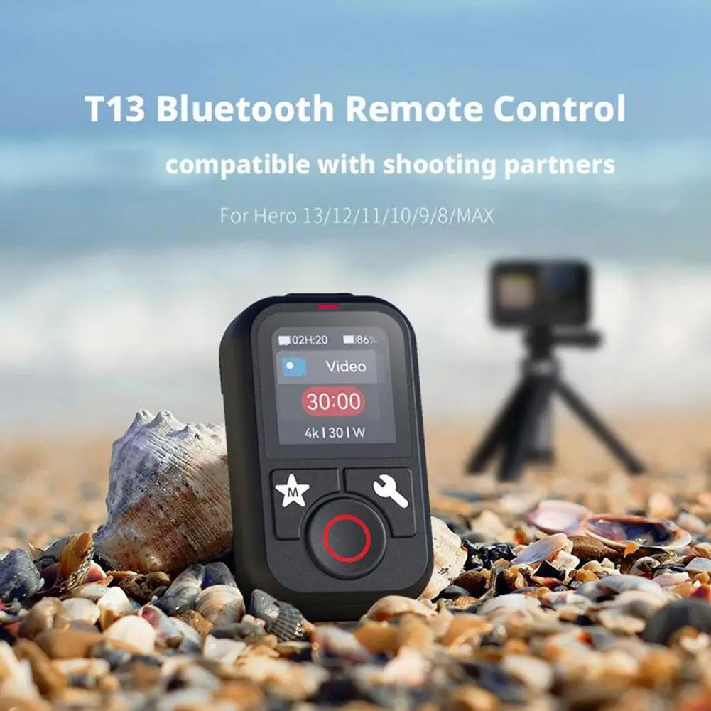 T13 Bluetooth Remote Control For TELESIN T13 Remote Control 60M Bluetooth 1.4inch For Hero 13/12/11/10/9/8/MAX And Other Cameras