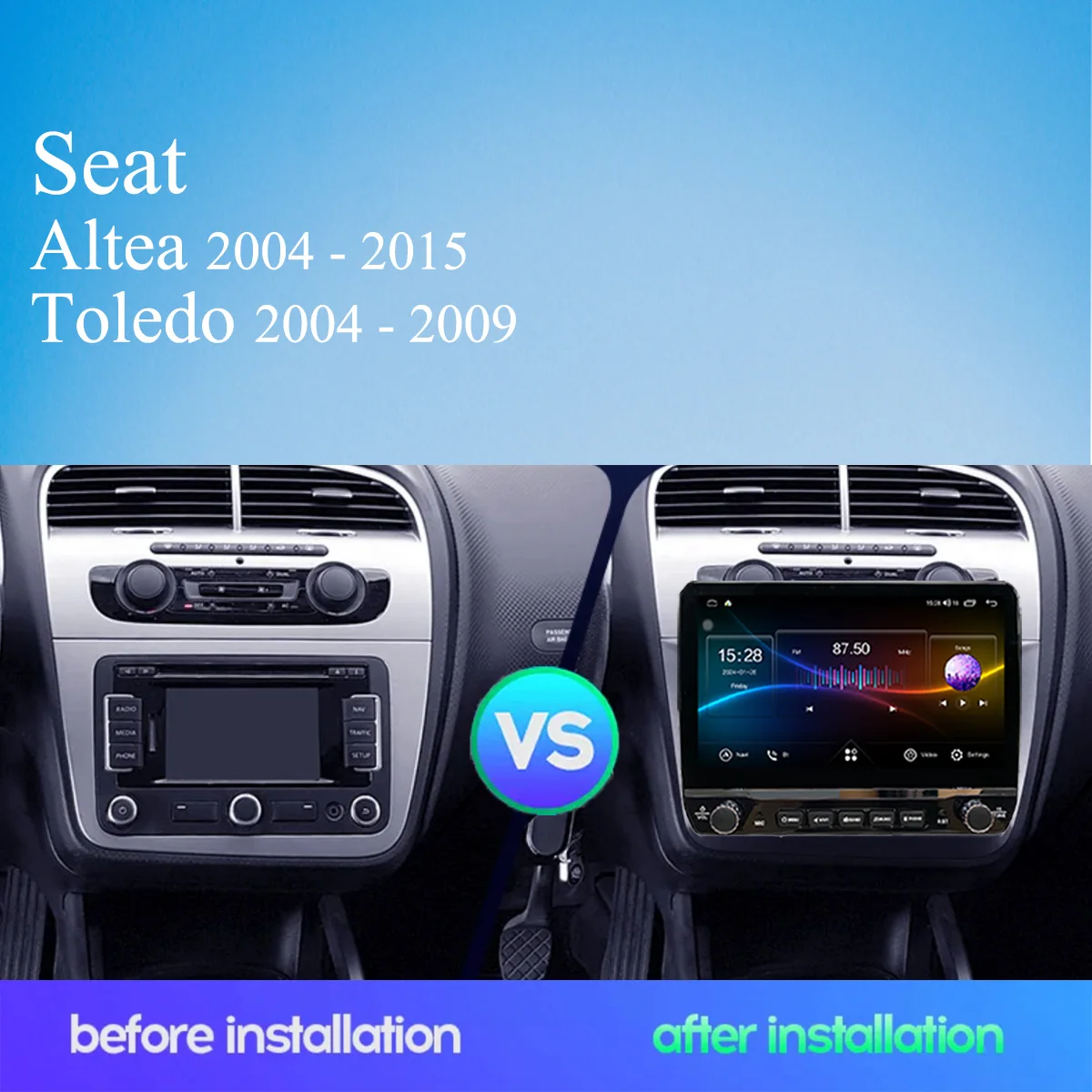 Android 14 Autoradio Multimedia PC Tablet For Seat Altea 2004 - 2015 Toledo GPS Navi Video Music Player Car intelligent systems