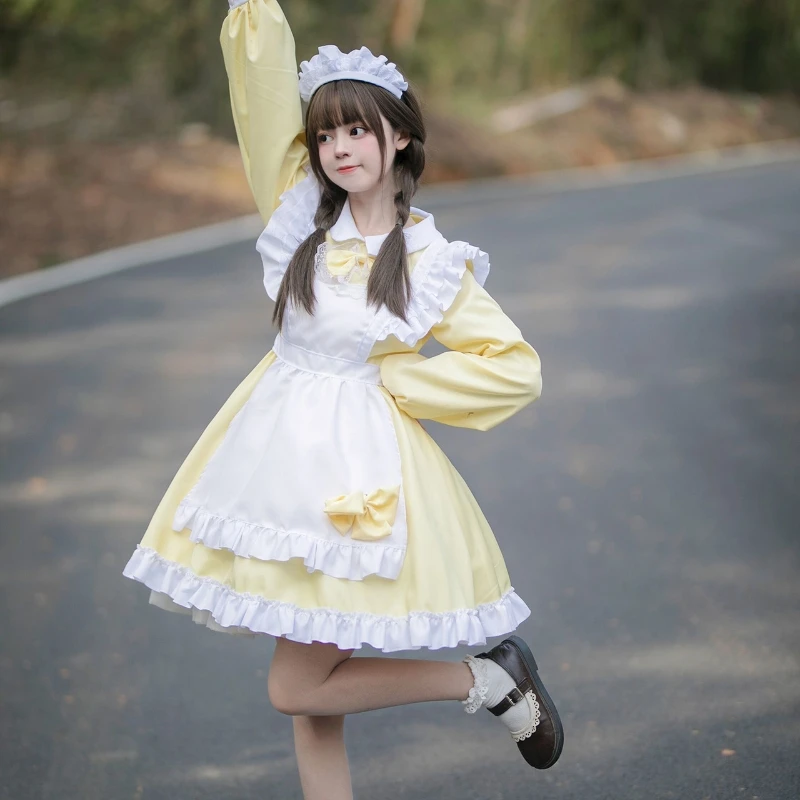 Christmas Cosplay Costume Maid Cute Sweet Long-sleeved Stage Party Coffee Shop Comic Show Performance Girl Cosplay Costume