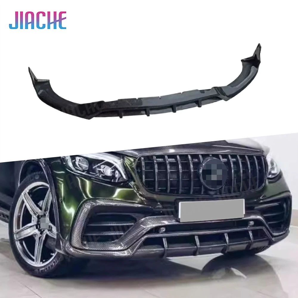 

JIACHE Front Bumper Lip for Benz GLC63 AMG SUV 2020-2022 Dry Carbon Front Lip Splitters Spoiler Guard Body Kits Car Accessories