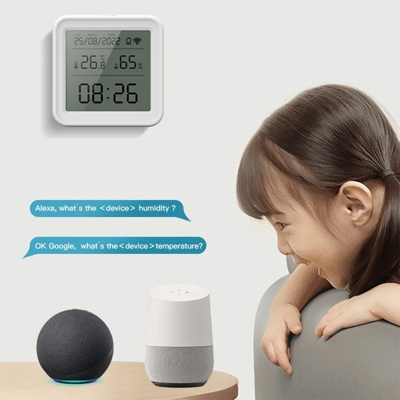 XIAOMI Tuya Zigbee WiFi Sensor Kelembaban Suhu Higrometer Detektor Termometer Gaya Hidup Pintar Remote Control 2025 Baru
