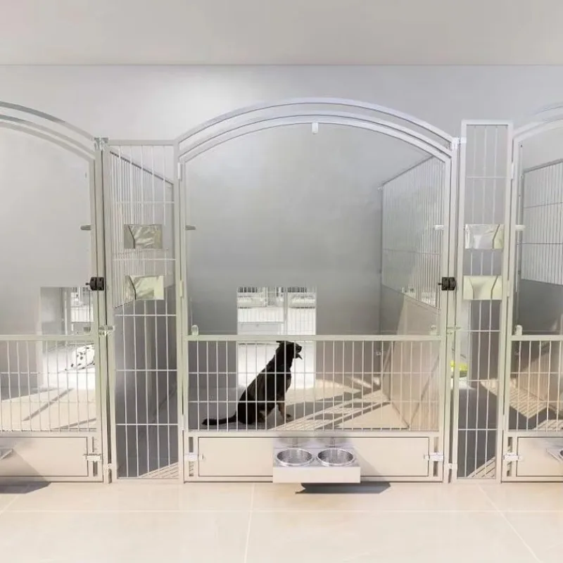 

Heavy duty stainless steel oversized outdoor dog cage for boarding kennels