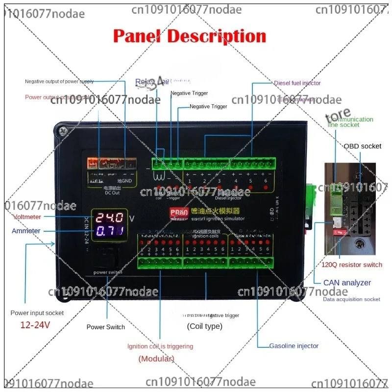 Fuel Injection Ignition Simulator PD60 ECU Maintenance Platform Test Equipment Tool for Gasoline Diesel Vehicle Computer Board