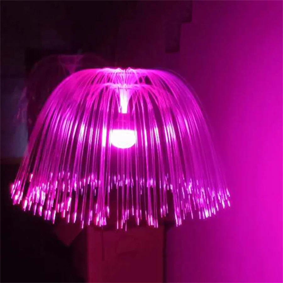 

60/80CM Christmas Tree Jellyfish Hanging Lamp Outdoor Fiber Optic Jellyfish Fairy String Light Fiber Optic LED Garland Light